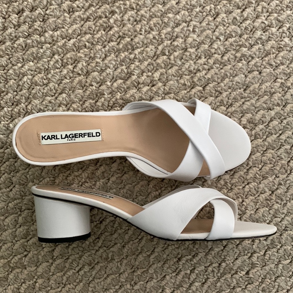 KARL LAGERFELD WHITE SLIDES